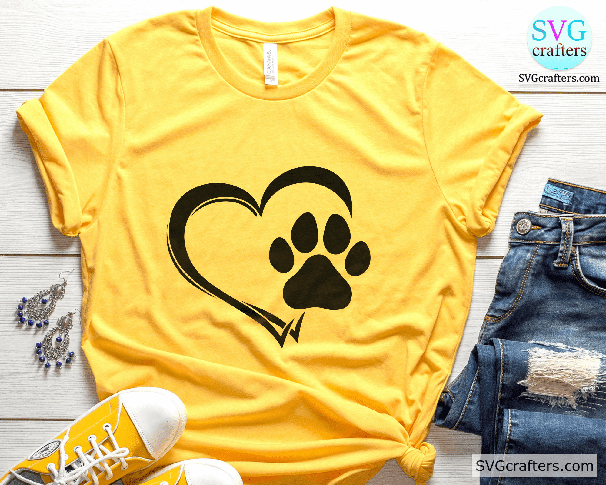 T-shirt Zampa Cane Found a Paw – Maglietta Amante Cani