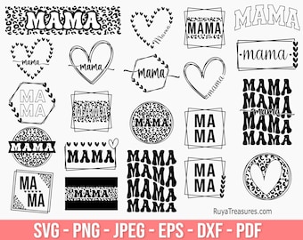 Mama Svg Bundle, Mama Svg, Blessed Mama Svg, Mothers Day Svg, Mom Life Svg, Mom of Boys Svg, Mom Quotes Svg, Mom Tshirt Designs, Mama Png