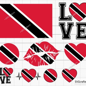 Bundle Trinidad and Tobago Svg Png, Trinidad Svg, Flag of Trinidad and Tobago Svg, Caribbean Svg, Calypso Music Svg, Twin Islands Svg Png