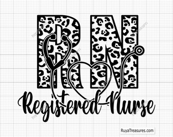 Leopard Registered Nurse SVG, RN SVG, Stethoskop SVG, Krankenschwester SVG, Nursing dafür, Krankenschwester Life Shirt, Nurse Zitat SVG, Krankenschwester Shirt, Krankenschwester Shirt, Krankenschwester Design, Krankenschwester