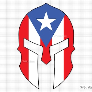 Puerto Rico Spartan svg, puerto rican svg, puerto rico flag svg, Boricua svg, puerto rico png - Printable, Cricut & Silhouette file
