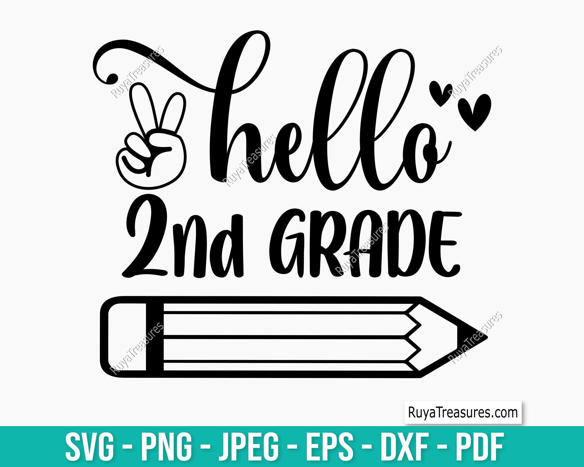 Grade 2 Vector 2nd Grade Svg Bundle, 2nd Grade Level Complete Svg, 2nd Grade Svg ...