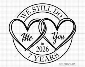 7周年記念SVG、結婚7周年デザイン、結婚記念日の名言、7年間の付き合い、記念日カットファイルデザインアート