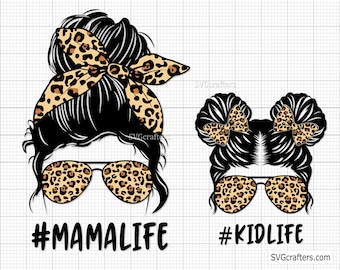 Leopard Mama svg, Leopard Print svg, mama leopard png, mom life svg, mom svg, cheetah mom svg, mommy svg - Printable, Cricut & Silhouette