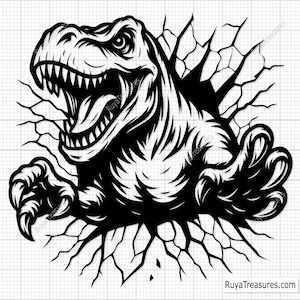 Raspadinha de T-Rex SVG, Dinossauro SVG, Jurassic SVG, T-Rex DXF EPS, Aniversário de Dinossauro SVG, Dinossauro Menino SVG, Tiranossauro Rex SVG, Jurassic Park SVG