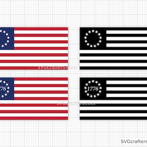 Betsy Ross svg, 1776 svg, Bandeira americana SVG, 4 de julho svg, patriótico svg, 2ª emenda svg, bandeira betsy ross - Imprimível, Cricut e Silhouette