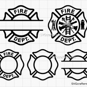 Svg pompier, pompier svg, svg croix de Malte, svg pompier, svg pompier, pompier svg - fichier imprimable, Cricut & Silhouette