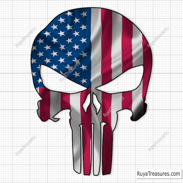 The Punisher USA Flag Png, Punisher Png, Punisher Skull Png, American Skull Png, Sugar Skull Png, the Punisher Png