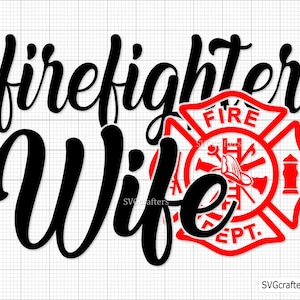 Svg femme pompier, pompier svg, svg pompier, svg des pompiers, svg feu, fine ligne rouge svg - fichiers imprimables, Cricut et Silhouette