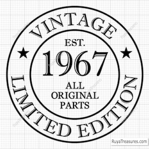 Geburtstag Vintage 1967 svg, gealtert zur Perfektion, 1967 svg, 58