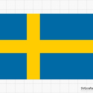 Flag of Sweden Svg Png, Swedish Svg, Sweden Flag, Sweden flag vector, Country Flags svg, Patriotic svg Printable, Cricut & Silhouette File image 1