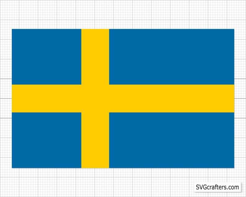 Flag of Sweden Svg Png, Swedish Svg, Sweden Flag, Sweden flag vector, Country Flags svg, Patriotic svg Printable, Cricut & Silhouette File image 1