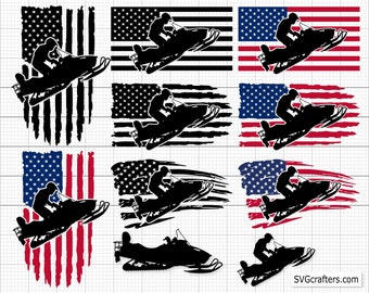 Snowmobile Man Flag SVG, Snowmobile svg, Sledlife svg, skiing svg, Snowmobile life svg, motorcross svg - Printable, Cricut & Silhouette file