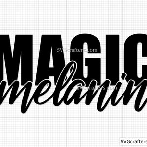 Melanin Monogramm SVG, schwarzes Mädchen Magie Monogramm, schwarzes Mädchen Magie, schwarzes Leben Materie svg, Blm, schwarze Geschichte, schwarze Power - Printable, Cricut & Silhouette