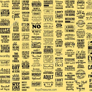 Updated!!  100+ Funny Svg Bundle, Sarcastic Quotes Bundle Designs Popular Svg, Sarcastic Svg, Sarcastic Png - Printable, Cricut & Silhouette