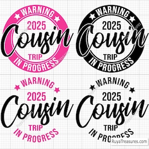 Aviso Viagem de primo 2025 em andamento Svg, Viagem em família Svg, Férias em família Svg, Cruzeiro Svg, Viagem Svg - Imprimível, Cricut e arquivo Silhouette