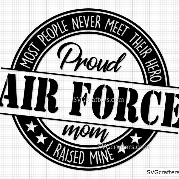 Proud Air Force Mom svg, Airforce svg, Military svg, Army svg, Patriotic svg, Air force wife svg - Printable, Cricut & Silhouette cut files