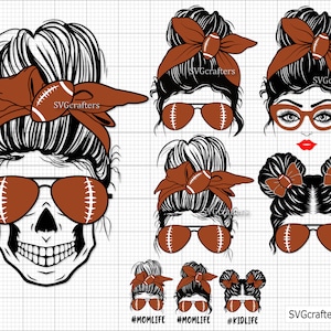 Football maman SVG PNG, svg football, game day svg, svg de maillot de football, chemise de maman de football, cheer maman svg - imprimable, Cricut & Silhouette