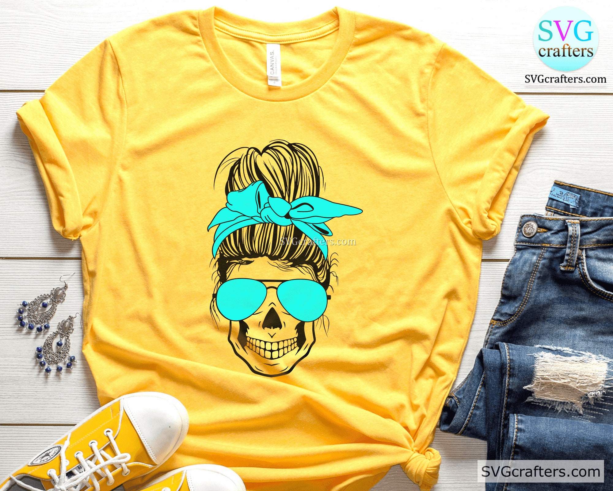 Download Layered Mom Skull Svg Messy Bun Skull Svg Momlife SVG | Etsy