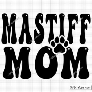 Mastiff SVG Png, französischer Mastiff svg, Mastiff svg, Mastiff Clipart, Hunde svg, Welpe svg, Hundemama svg, Printable, Cricut & Silhouette Cut Files