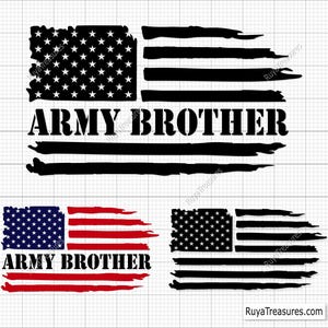 Armee Bruder SVG Png, Militärische Familie SVG, US Army Support svg, Soldaten Bruder svg, veteran Familie svg, Vaterländische Armee svg, Armeeleben svg