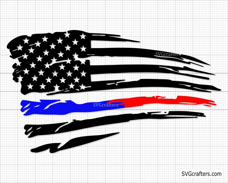 American Flag Thin Blue and Red Line Svg Thin Red Line Svg Etsy Australia