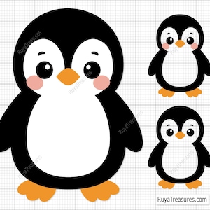 Cute Penguin Svg, Penguin Clip Art, Layered Penguin Svg, Penguin Outline Svg, Baby Penguin Svg, Arctic Bird Svg, Penguin Cut File