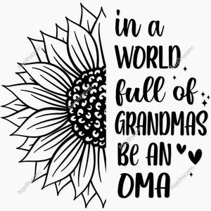Em um mundo cheio de avós, seja uma Oma (SVG), Vida de Oma (SVG), Avó alemã (SVG), Design de camiseta de Oma, Citação engraçada de Oma (SVG), Frase fofa de Oma (SVG)