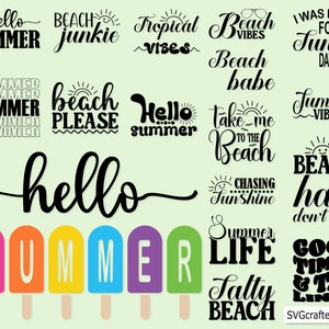 Sommer svg Bundle, Sommer Strand svg, Hallo Sommer svg svg, hello Sommervibes svg, Sonnenscheins svg - Printable, Cricut und Silhouette