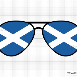 Bandera de Escocia, gafas de sol, Svg, Png, bandera escocesa, svg, escocia, archivo de corte de la bandera de Escocia - Archivos de corte para imprimir, Cricut y Silhouette
