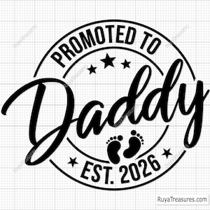 Ascendido a papá (Svg), Anuncio de bebé (Svg), Establecido (Svg), Papá (Est. 2025-2026) (Svg), Próximamente (Svg), Papá primerizo (Svg), Primer día del padre (Svg)