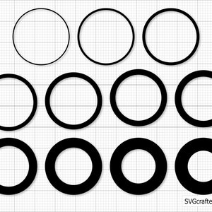 Kreis Rahmen svg, Kreis Monogramm svg, Kranz svg, Kreisrahmen svg, Kreis Monogramm svg - Printable, Cricut & Silhouette Dateien