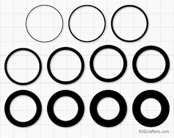 Circle Frame svg, Circle monogram svg, wreath svg, circle frames svg, circle svg, circle border svg - Printable, Cricut & Silhouette files