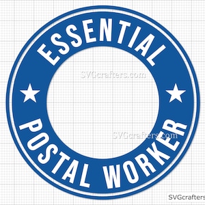 Wesentlicher Postangestellter svg, Postal svg, Post Büro svg, Wesentlicher worker svg, Wesentliches svg - Printable, Cricut und Silhouette
