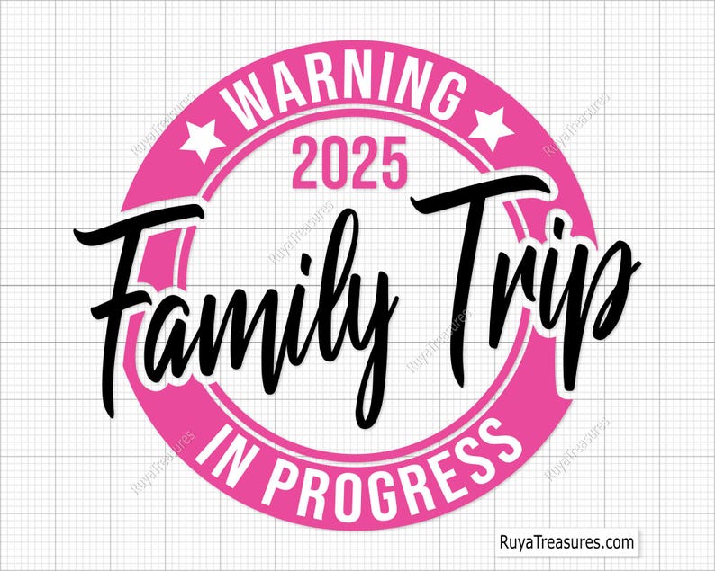 Warning Family Trip 2025 in Progress Svg, Vacation Shirt Svg, Family ...