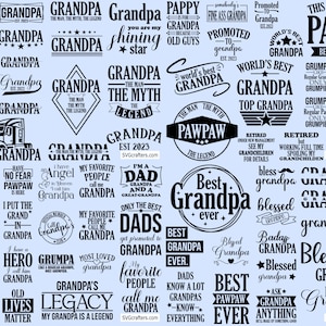 Paquete de abuelo Svg, abuelo Svg, Día del padre, diseños divertidos de camisetas de abuelo, papá Svg, abuelo Svg, padre Svg, bendito papá Svg