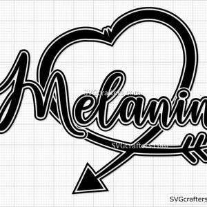 Melanin Monogramm SVG, schwarzes Mädchen Magie Monogramm, schwarzes Mädchen Magie, schwarzes Leben Materie svg, Blm, schwarze Geschichte, schwarze Power - Printable, Cricut & Silhouette