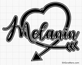 メラニンSVG、ブラックガールマジックSVG、ブラックライブズマターSVG、BLM SVG、ブラックヒストリーSVG、ブラックパワーSVG - 印刷可能、クリカット＆シルエット
