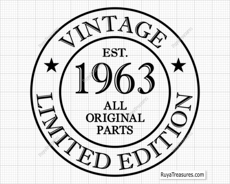 63rd Birthday Svg Png, 63rd Svg, Aged to Perfection Svg, 63 and ...