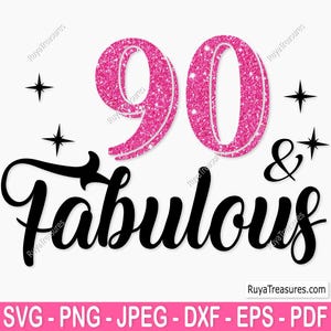 90e en fantastische verjaardag Svg Png, 90e verjaardag Svg, 90e Svg, oude nummer 90 Svg, verouderd tot in de perfectie Svg - Cricut & Silhouette-bestanden