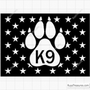 Verontruste vlag dunne blauwe lijn hond Paw Print politie K9 Svg Png, hond Svg, K9 Svg, Paw Print Svg, hondenliefhebber Svg, hond Svg-bestanden, dunne blauwe lijn