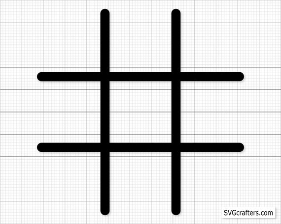 Playing Tic Tac Toe Variations On Checked Paper Royalty Free SVG