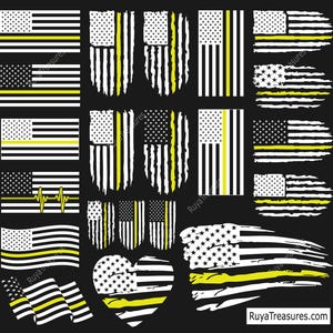 Bundle Dispatcher Svg, 911 Dispatcher Svg, Dispatch Svg, Emergency Dispatcher Svg, Public Safety Svg, First Responder Svg,Thin Gold Line Svg