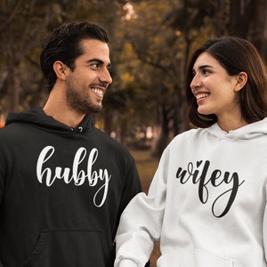 Hubby wifey sweat Etsy Polska