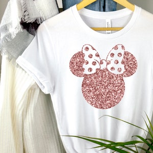 Disney Tank Top Disney Shirt for Women Rose Gold Disney Shirt Mickey Tank  Disney World Shirts Gift for Her Group Shirts 