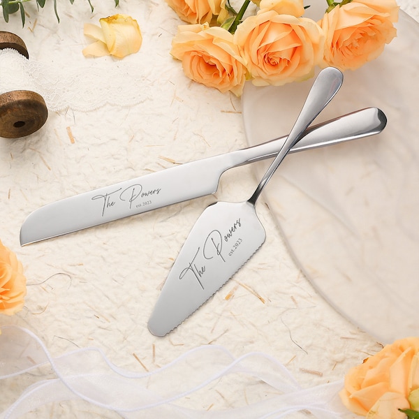 Cake Cutting Set Etsy