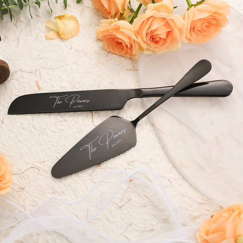 Wedding Cake Cutting Set, Engraved Wedding Or Anniversary Cake Cutting Gift For Couples, Unique Keepsake, Wedding Gift For Bridal Shower