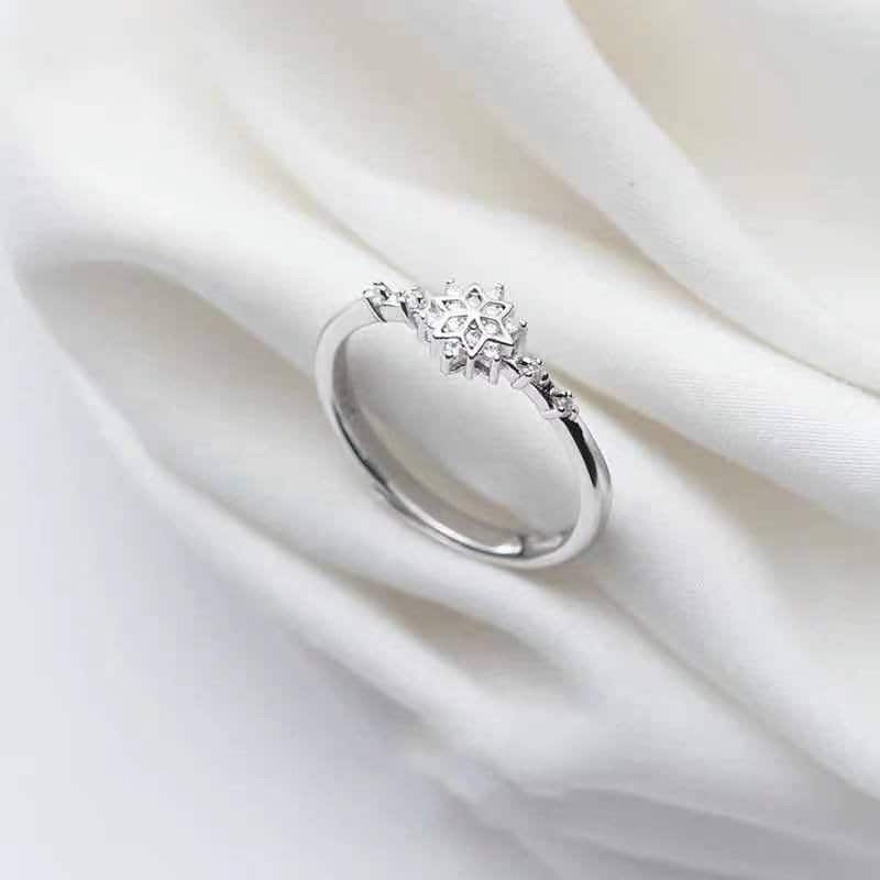 Dainty Snowflake Ring S925 Silver Sterling Silver Handmade - Etsy
