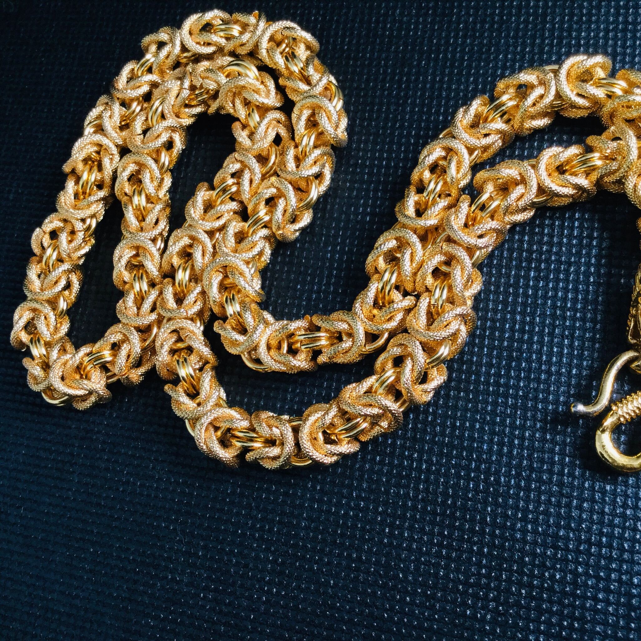 24k gold necklace 999 pure gold necklace pure gold necklace Etsy