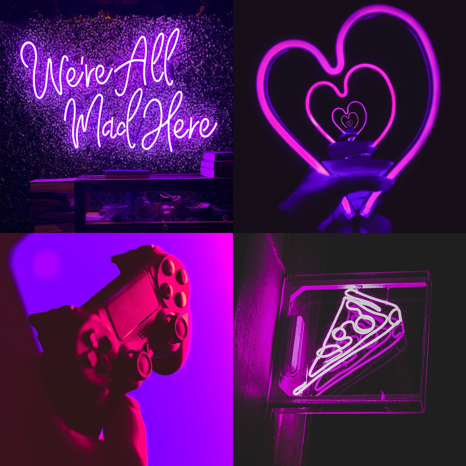 Neon Purple Wall Collage Kit Instant Download 60 Images | Etsy